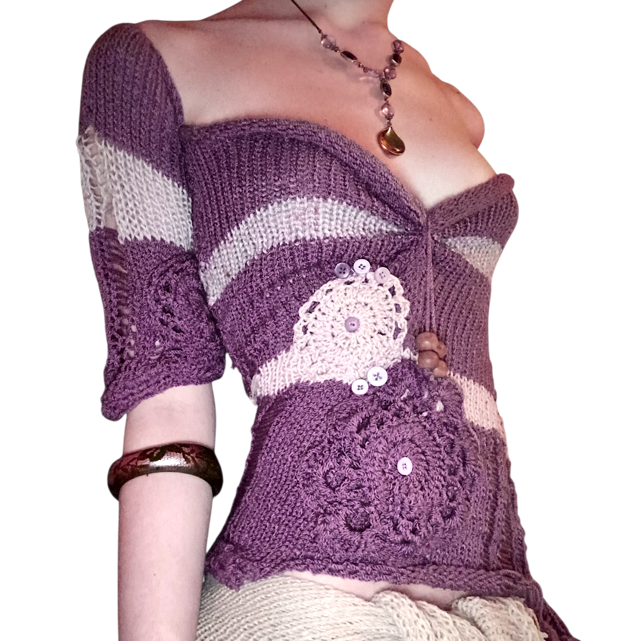 purple mandala 3/4 sleeve