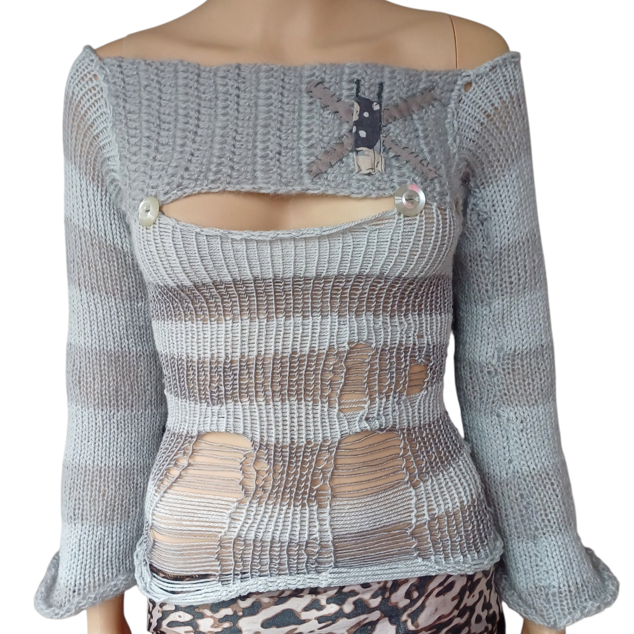 striped crosswing top