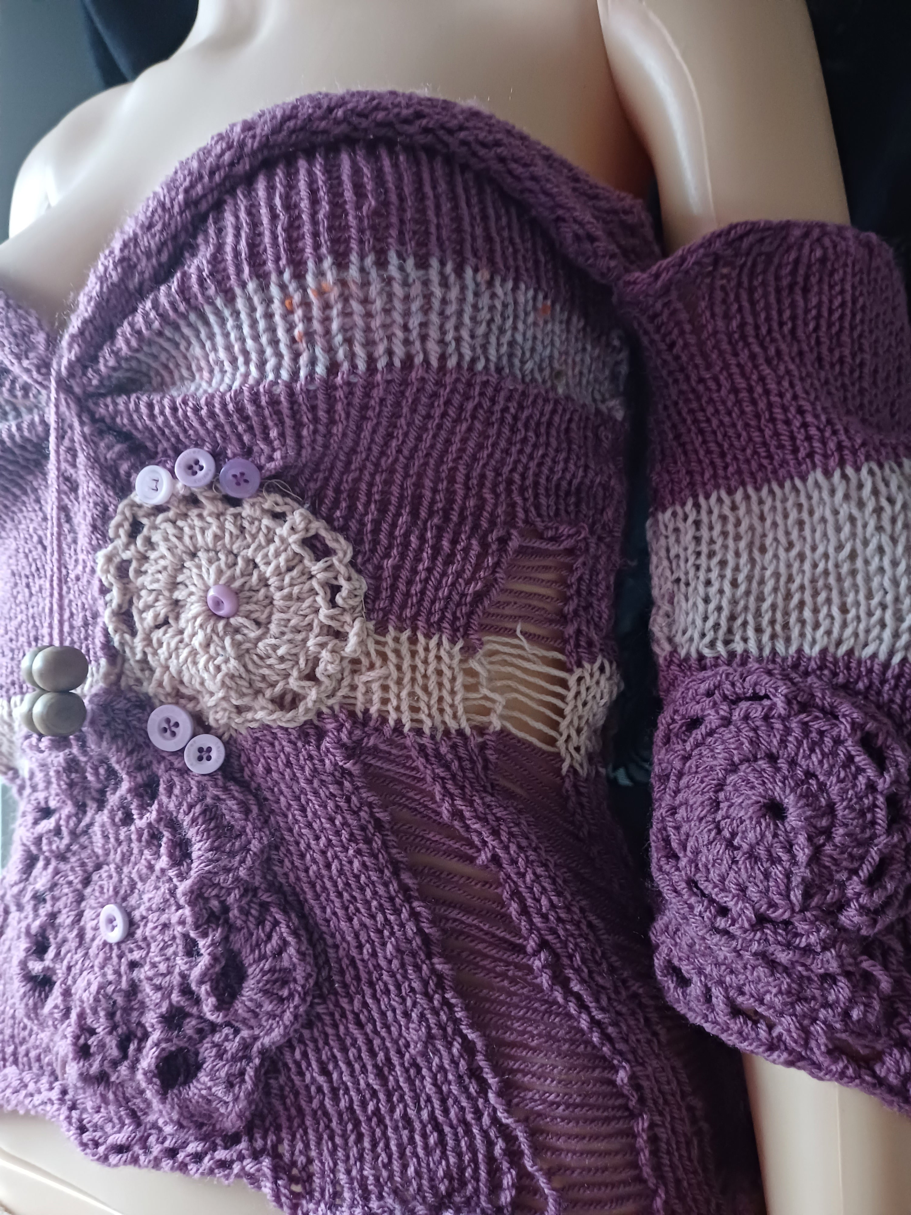 purple mandala 3/4 sleeve