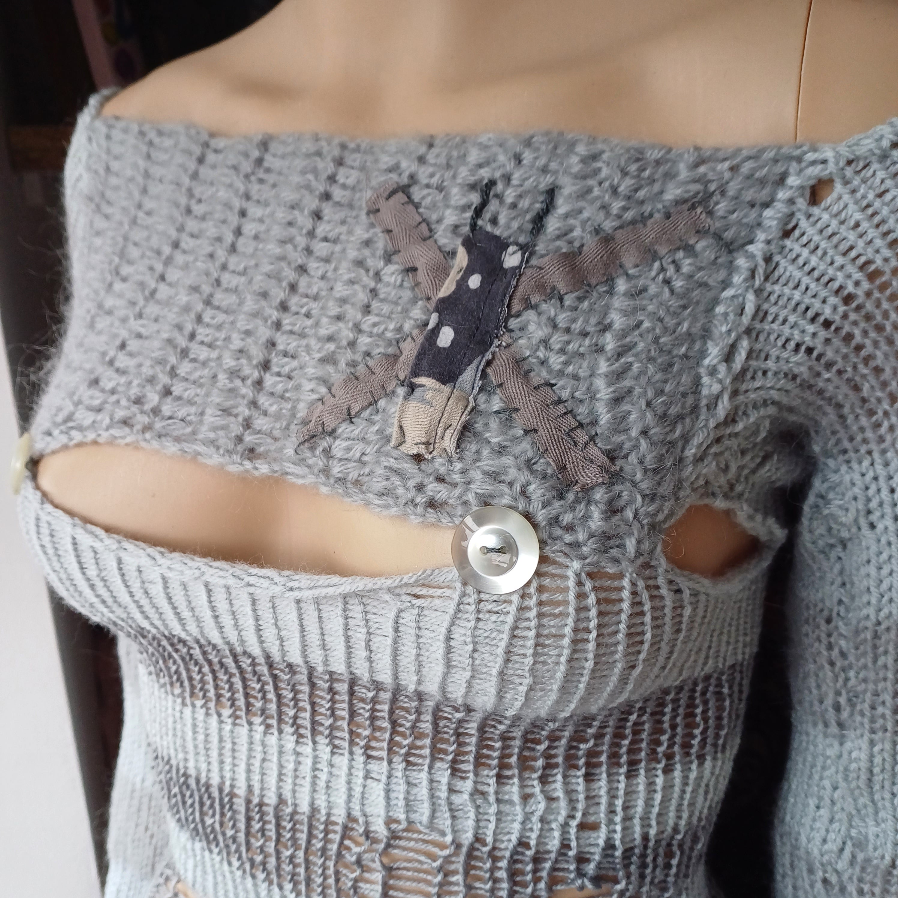 striped crosswing top